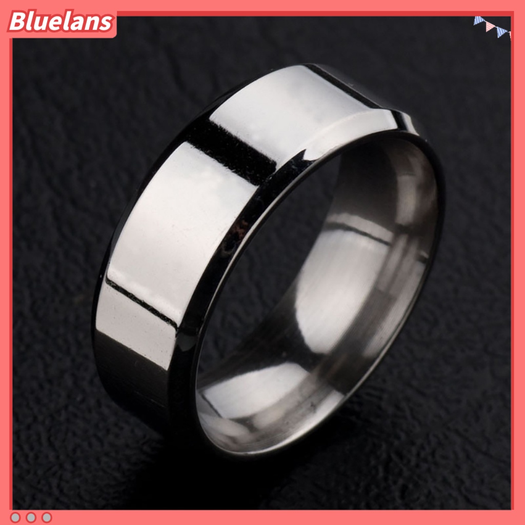 Bluelans 1 Pc Ring Unisex Stainless Steel Mirror Lightweight Finger Ring