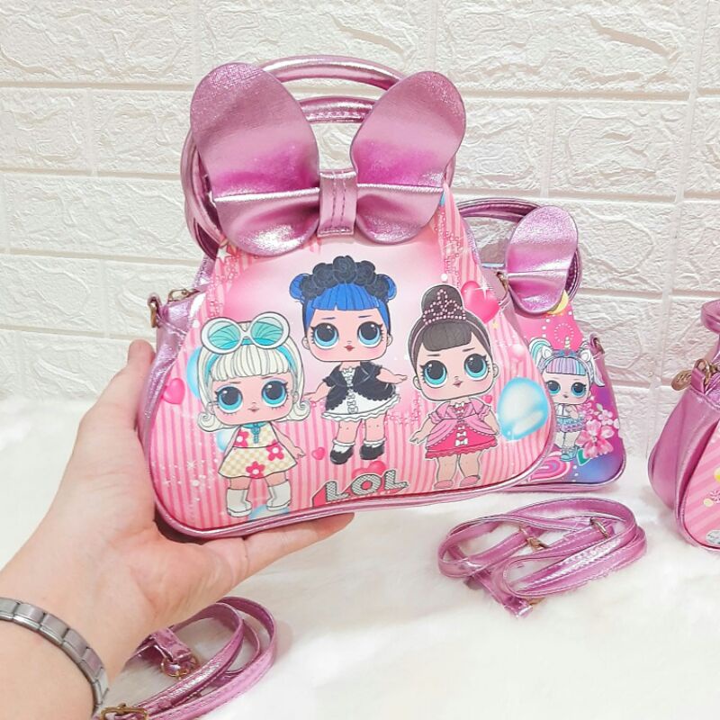 Tas Ransel Dan Selempang Anak Metalik Unicorn LOL