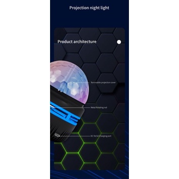 LAMPU LED PROYEKTOR STAR MOON HIAS KAMAR TIDUR RGB WARNA WARNI BULAN BINTANG KADO