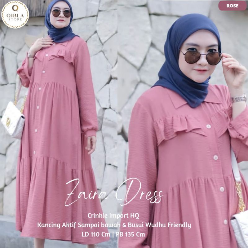 Gamis wanita busui / Zaira Dress by Qibla
