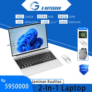 【penjualan panas】2-in-1 Laptop 3K touch screen 8GB RAM 128/256GB SSD Intel J4125 Windows 11 tablet Pc portable laptop garansi jaminan service satu tahun