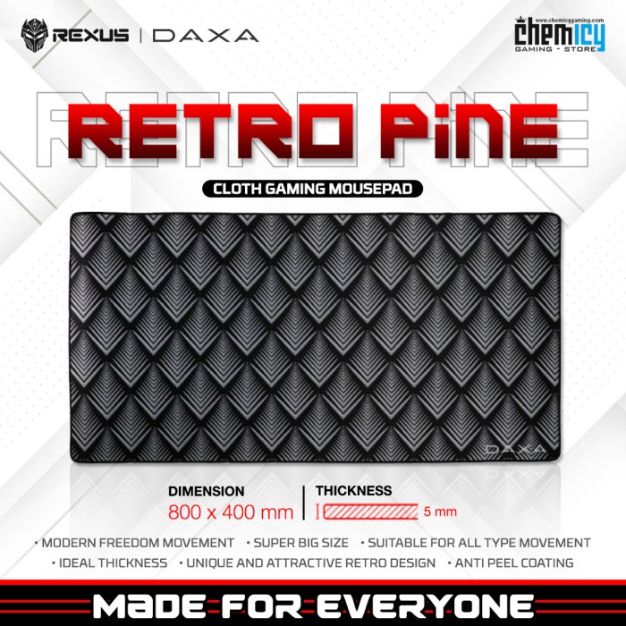 Promo Bulan Ini Rexus Daxa Retro Pine Silver Xl Cloth Gaming Mousepad Trendi