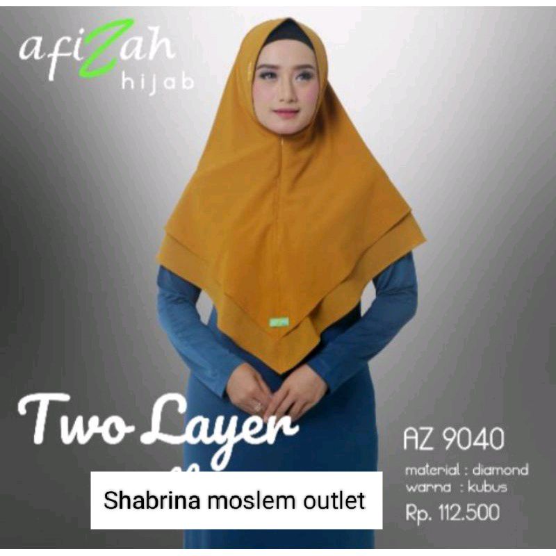 BIG SALE .  Cuci Gudang Promo Afizah Hijab Bergo Khimar AZ 9040