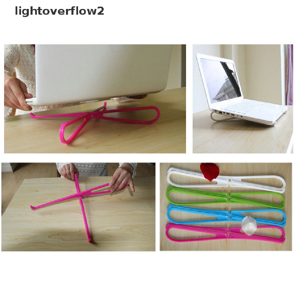 (lightoverflow2) 1pc Stand Pad Pendingin Laptop Portable Bahan Plastik