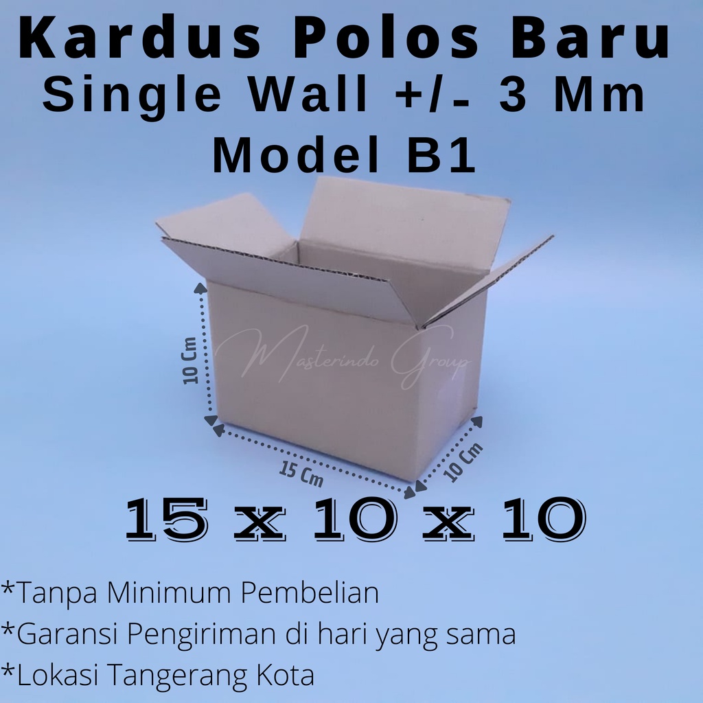 

Kardus Polos 15x10x10 Cm