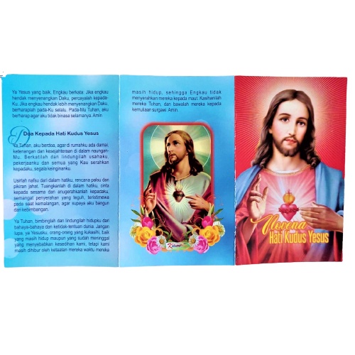 Lembar Doa Katolik Novena Hati Kudus Yesus Traktat Lembaran Selebaran Pamflet Kaplet Buku Kartu Helai Tuntunan Berdoa Rosario Umat Gereja Katholik