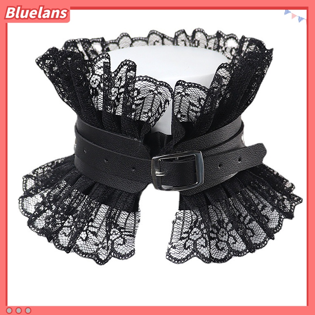 Bluelans Kalung Choker Bahan Lace Gaya Gothic Untuk Kostum Cosplay