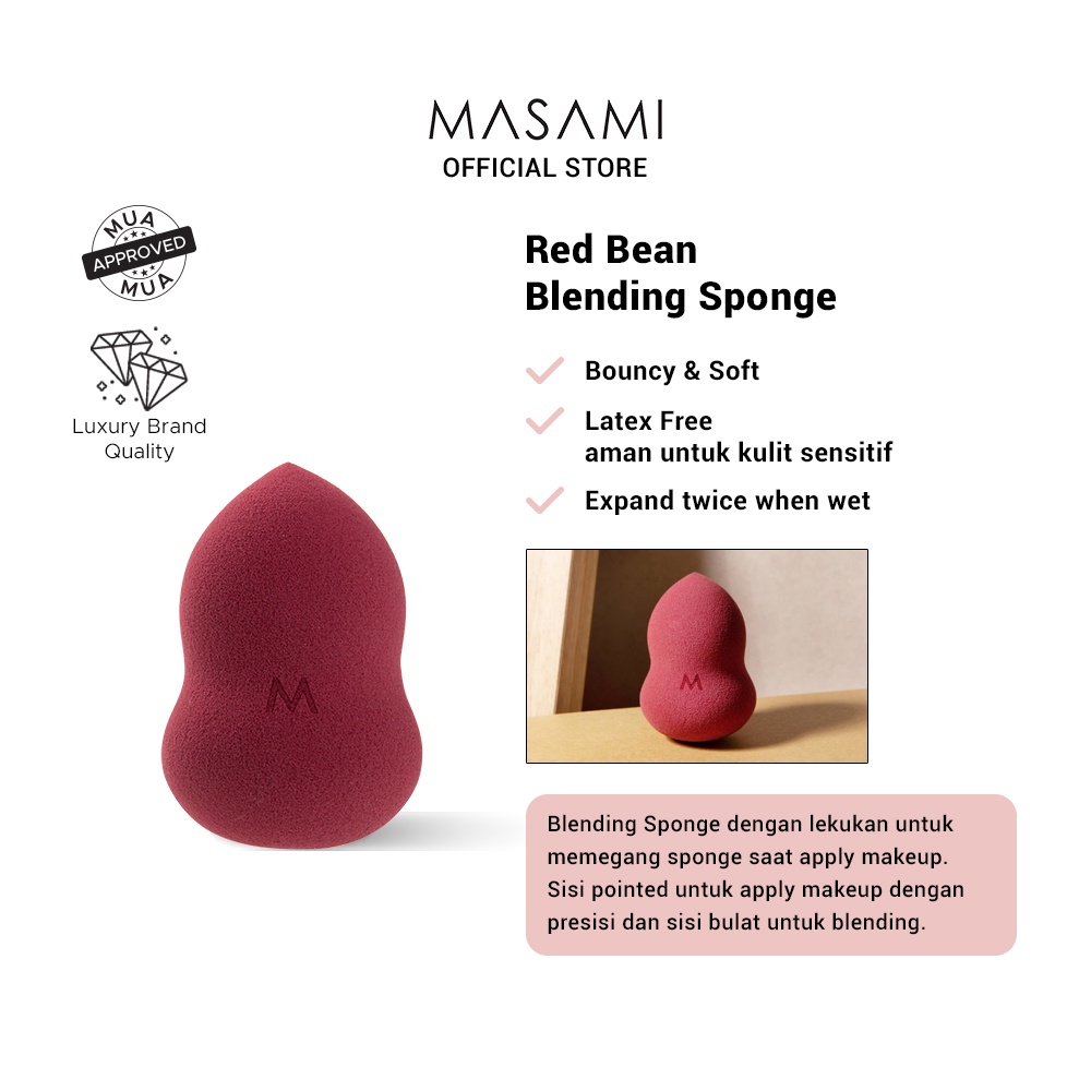 Image of Masami Red Bean Blending Sponge Latex Free / Beauty Blender #0