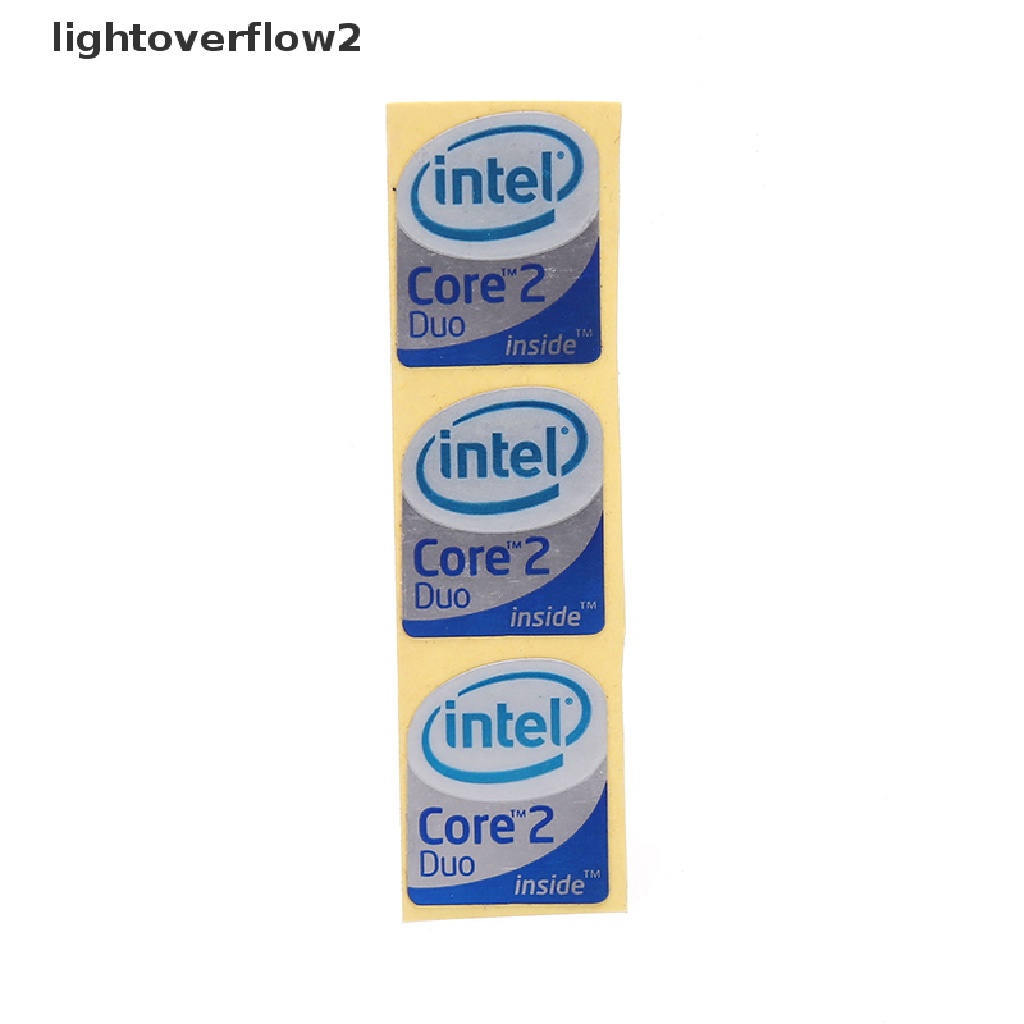 (lightoverflow2) 5pcs Stiker Label Intel CORE 2 Duo Untuk Dekorasi Laptop / Notebook (ID)