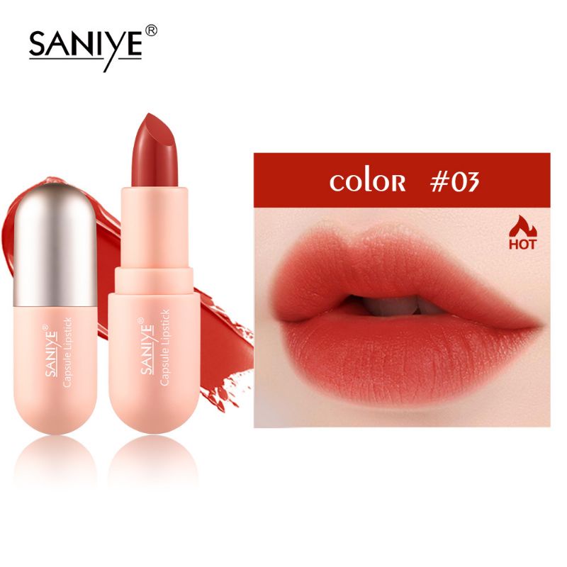 [ 100%  ORIGINAL &amp; READY ]BPOM SANIYE LIP TINT MINI MATTE CAPSULE SHAPE LIQUID LIPSTIK - WARNA NATURAL &amp; MUDAH DIGUNAKAN