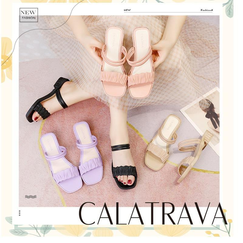 713-CL5 [CALATRAVA] SENDAL WANITA TALI 2IN1 | SANDAL WEDGES WANITA | SANDAL SELOP WANITA | SENDAL WEDGES JELLY | SENDAL KEKINIAN WANITA