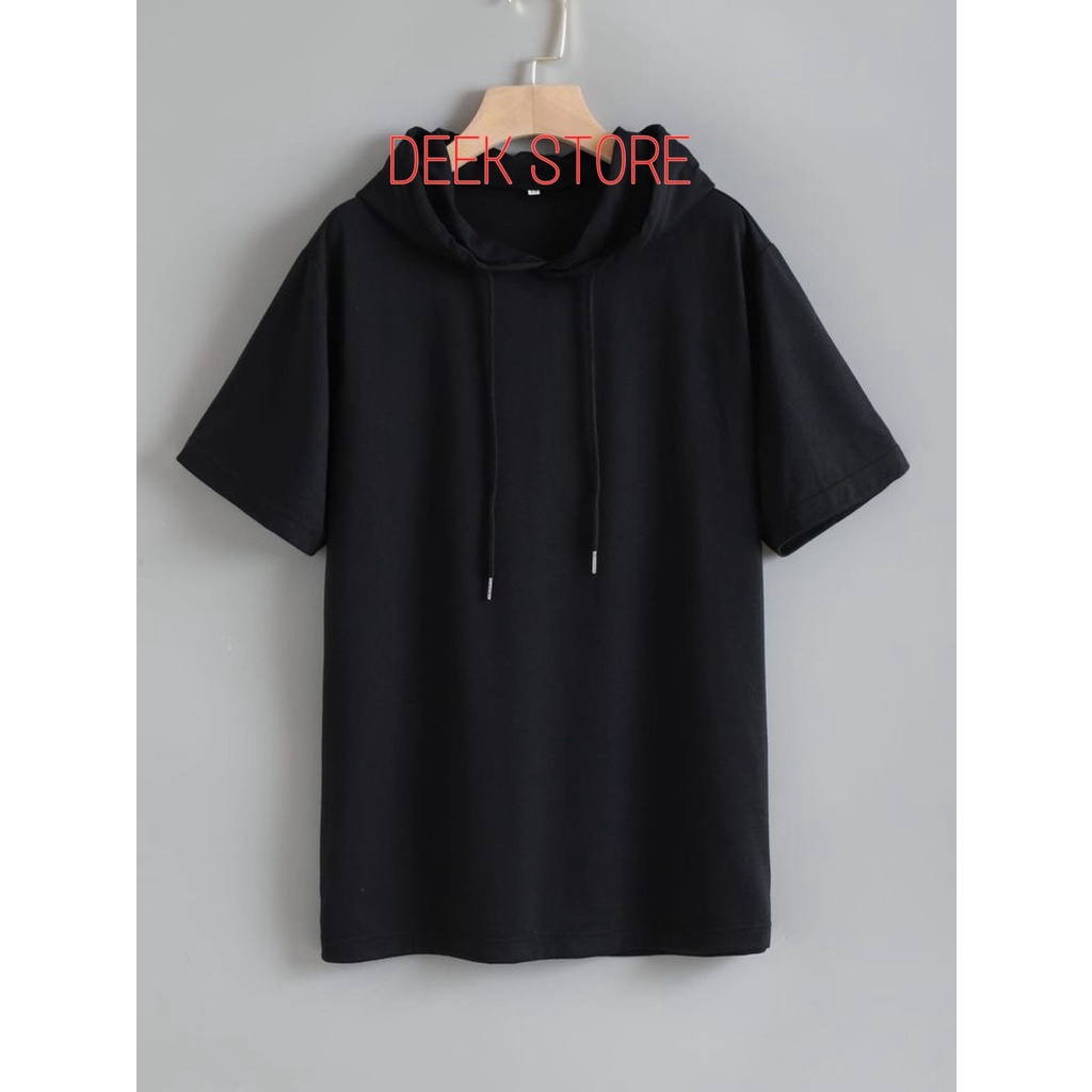 KAOS HOODIE PRIA LENGAN PENDEK/KAOS HOODIE LENGAN T-SHIRT/HOODIE PRIA LENGAN POLOS /KAOS HOODIE PRIA