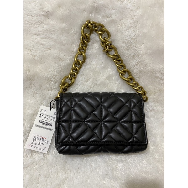 Zara quilted Chain bag sale