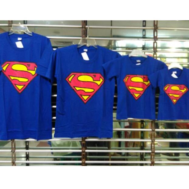 ㆊ Baju kaos pasangan keluarga couple family motif superman murah TERLARIS 2592 ❖
