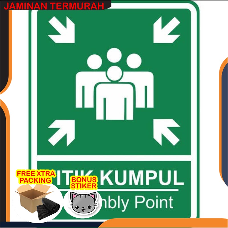 

Grosir Rambu K3 Titik Kumpul. Sign Assembly Point. 30x40cm Keren