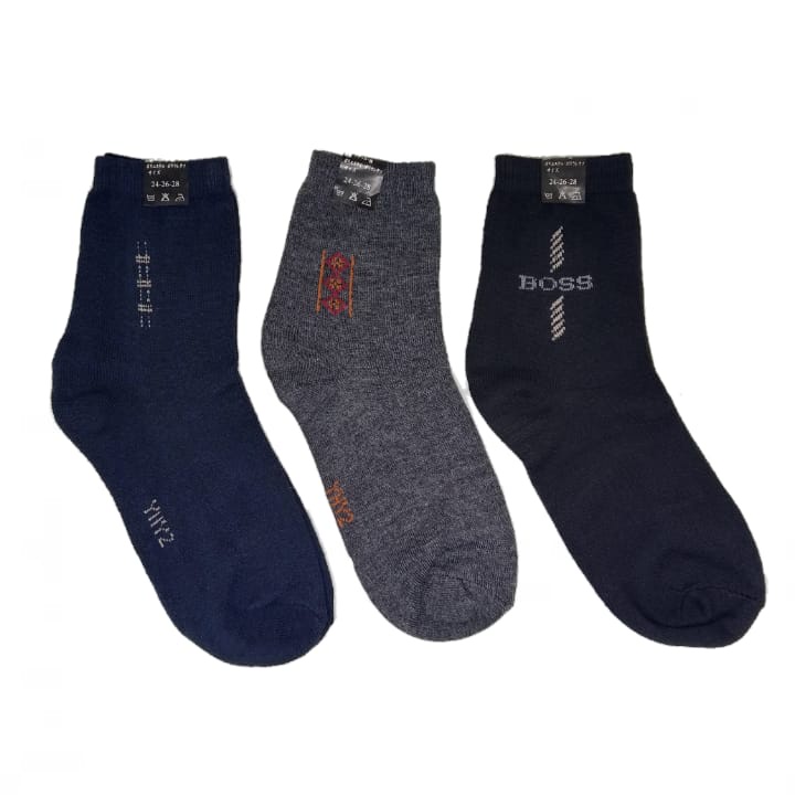 3 Pasang Kaos Kaki Kerja Pria Pendek Motif Kantoran Formal