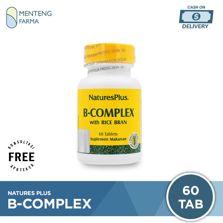 Natures Plus B Complex 60 Tablet - Vitamin Anti Stress dan Saraf