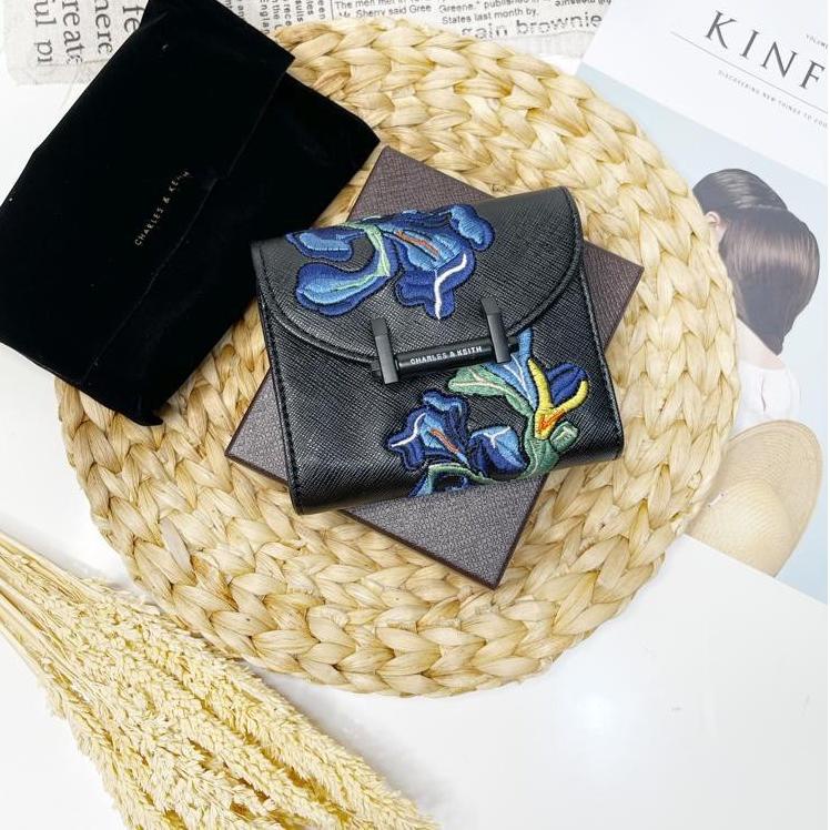 KHM.22Oc22o • DOMPET WANITA CK FLOWER VAN GOGH Embroidery WALLET WITH BOX - 766#