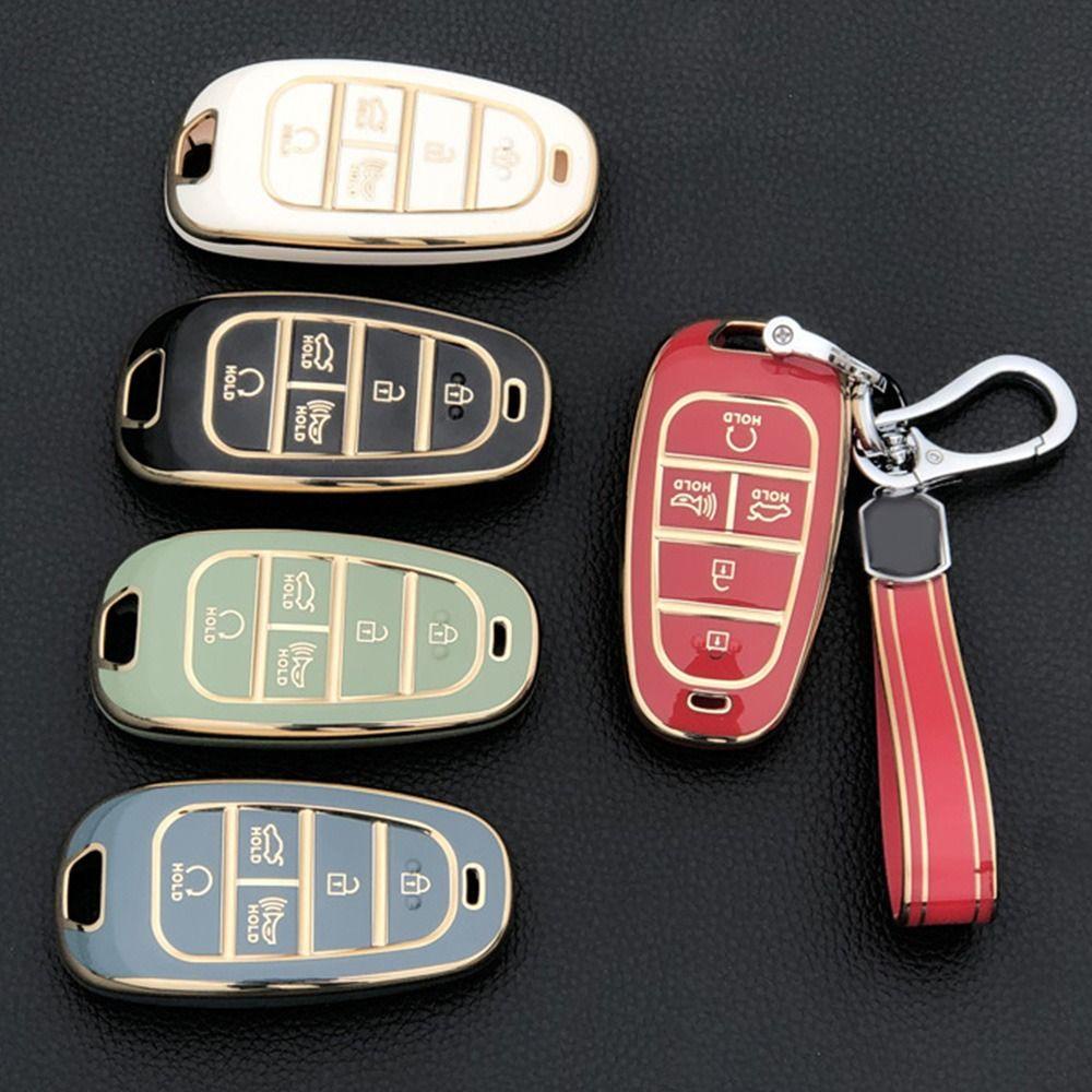 POPULAR Remote Key Case Soft TPU Aksesoris Mobil Pelindung Fob Kunci Cover Untuk Hyundai