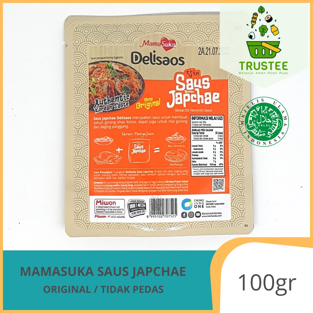 Saus Japchae / Stir Vermicelli MamaSuka Delisaos Sauce saos Bumbu Korea 100 gr