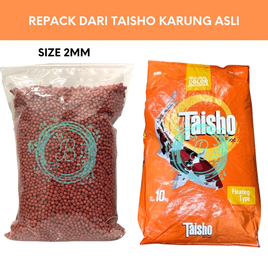 Taisho Merah Super Red 2mm 500g Pelet Pakan Ikan Koi Food 500 Gram