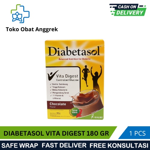 

DIABETASOL VITA DIGEST COKLAT 180 GR/SUSU UNTUK PENDERITA DIABETES