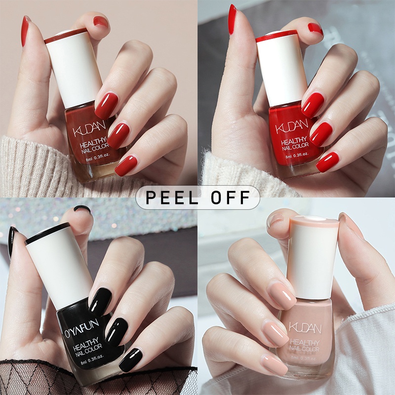 (COD) Kutek Kuteks Halal Muslimah Kutek Peel Off Halal Bisa sholat Cat Kuku Nail Polish 8ml