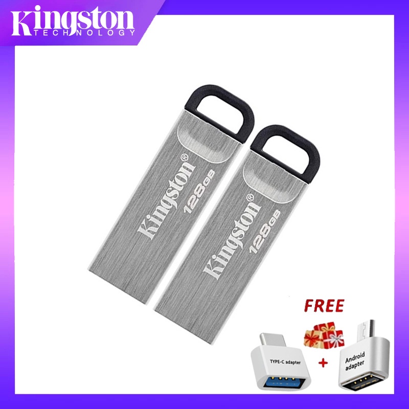 Kingston Flash Disk USB 128gb 16gb 32gb 64gb 512gb 1tb 2tb Bahan Metal