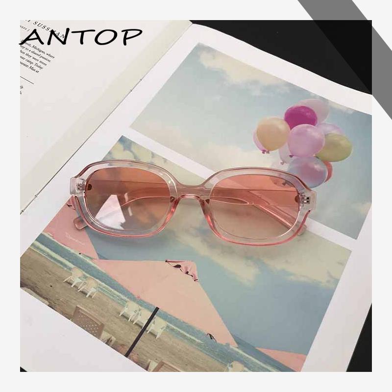 【antop】Kacamata Hitam Bentuk Oval Gaya Vintage Untuk Wanita