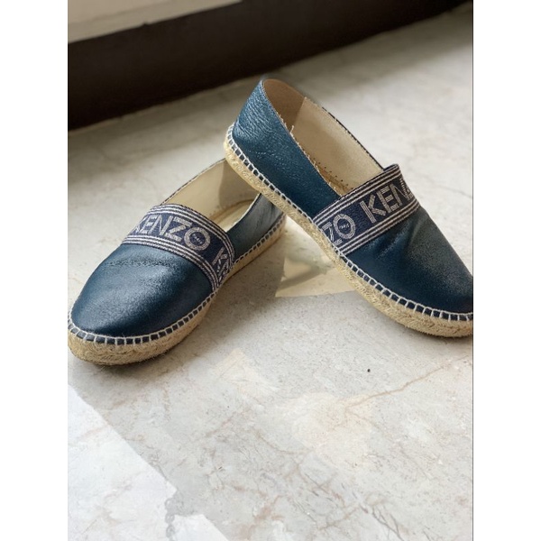 Kenzo Espadrilles Logo Leather Auth
