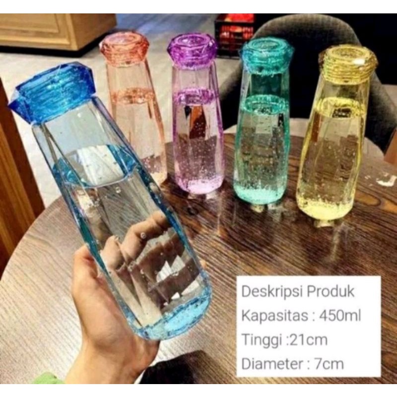 botol kaca kristal diamond