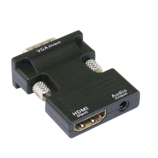 Converter HDMI Female to VGA Male 1080P Audio Port (HDMI TO VGA)