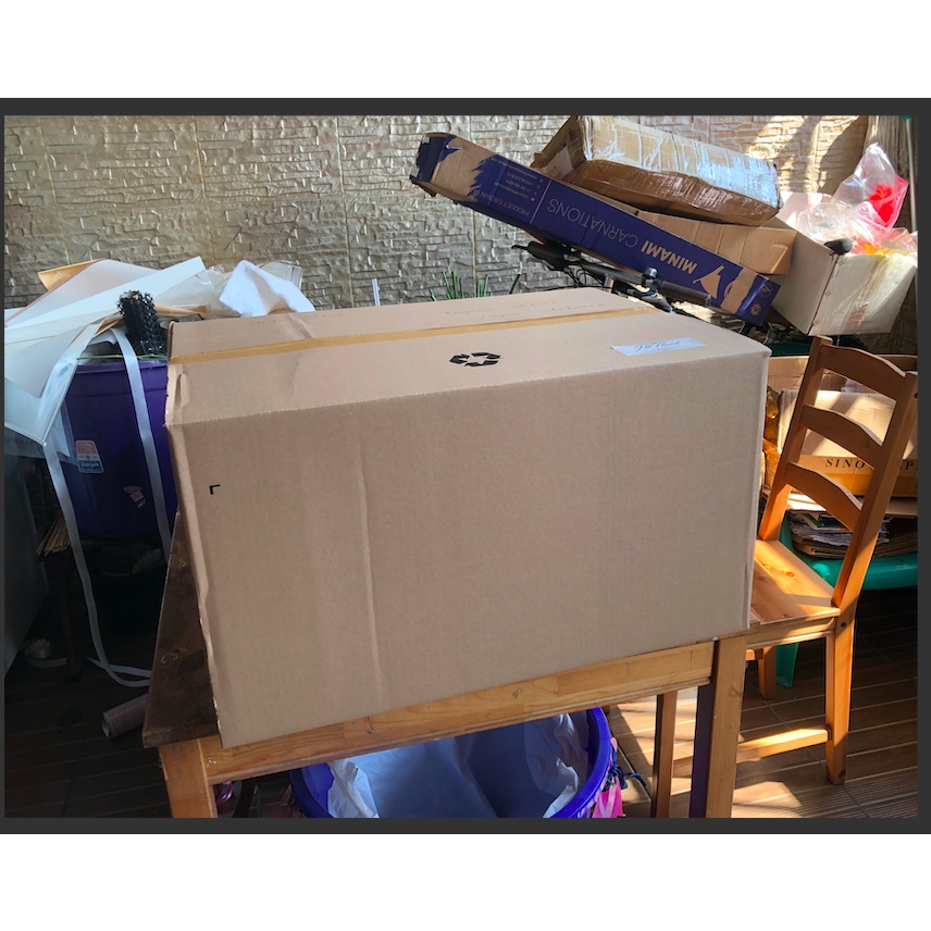 

Packing kardus untuk produk yang ada tulisan pre order