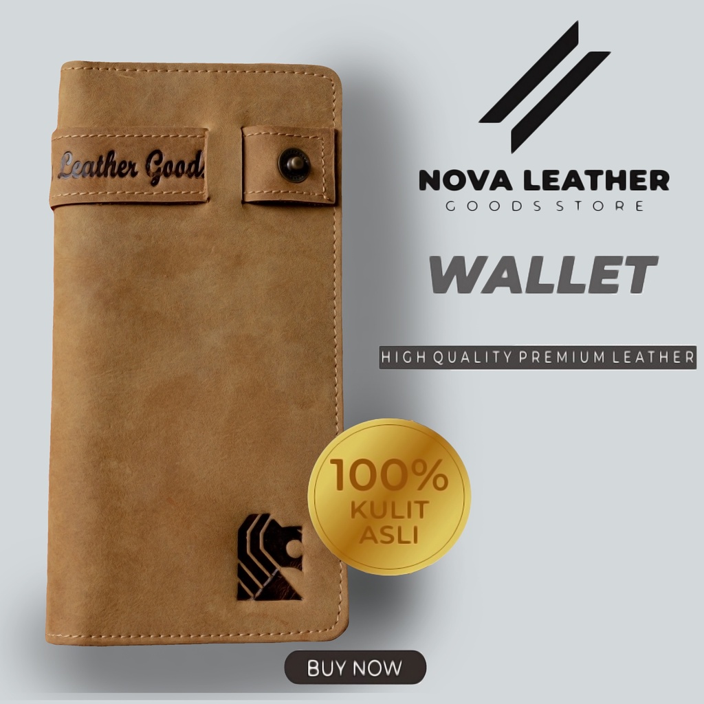 Dompet  Pria Panjang Kulit Asli Cowok Laki Laki Original