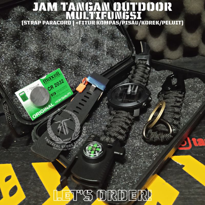 Jam Tangan Paracord Custom - Jam Tangan Tactical Outdoor Survival TSI SERIES #02