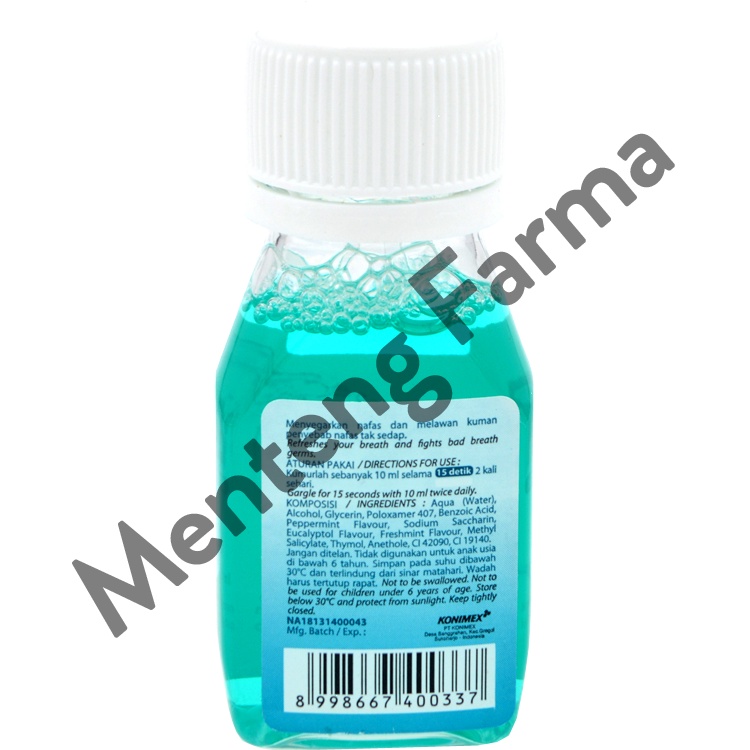 Frezza Antiseptic Mouthwash Mint 30 ML - Menyegarkan Nafas dan Melawan Kuman Bau Nafas Tak Sedap