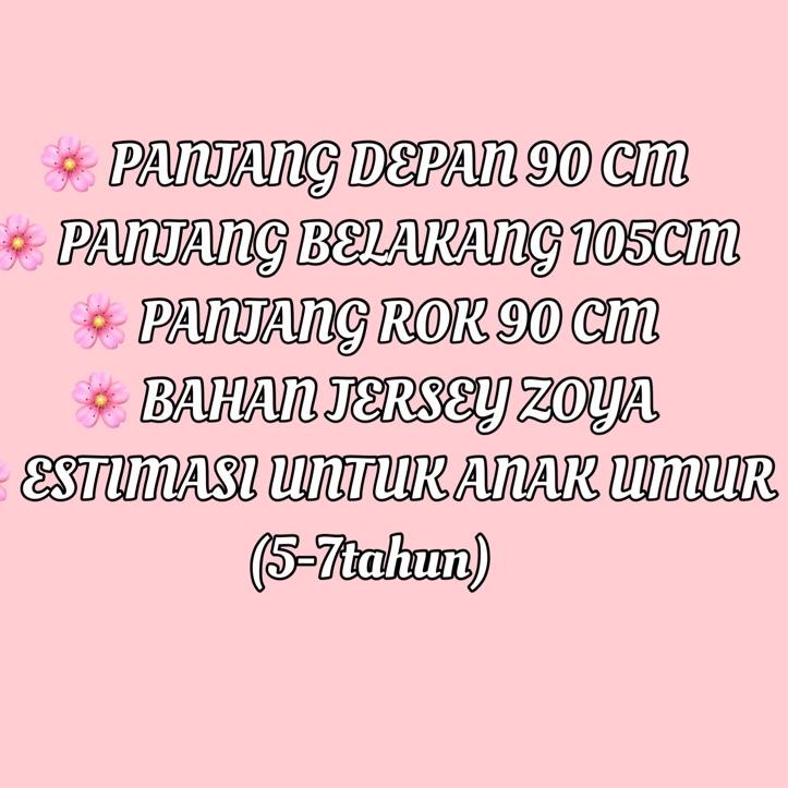 Termurah Mukena Anak Renda Usia 5 - 7 Tahun Jersey Zoya