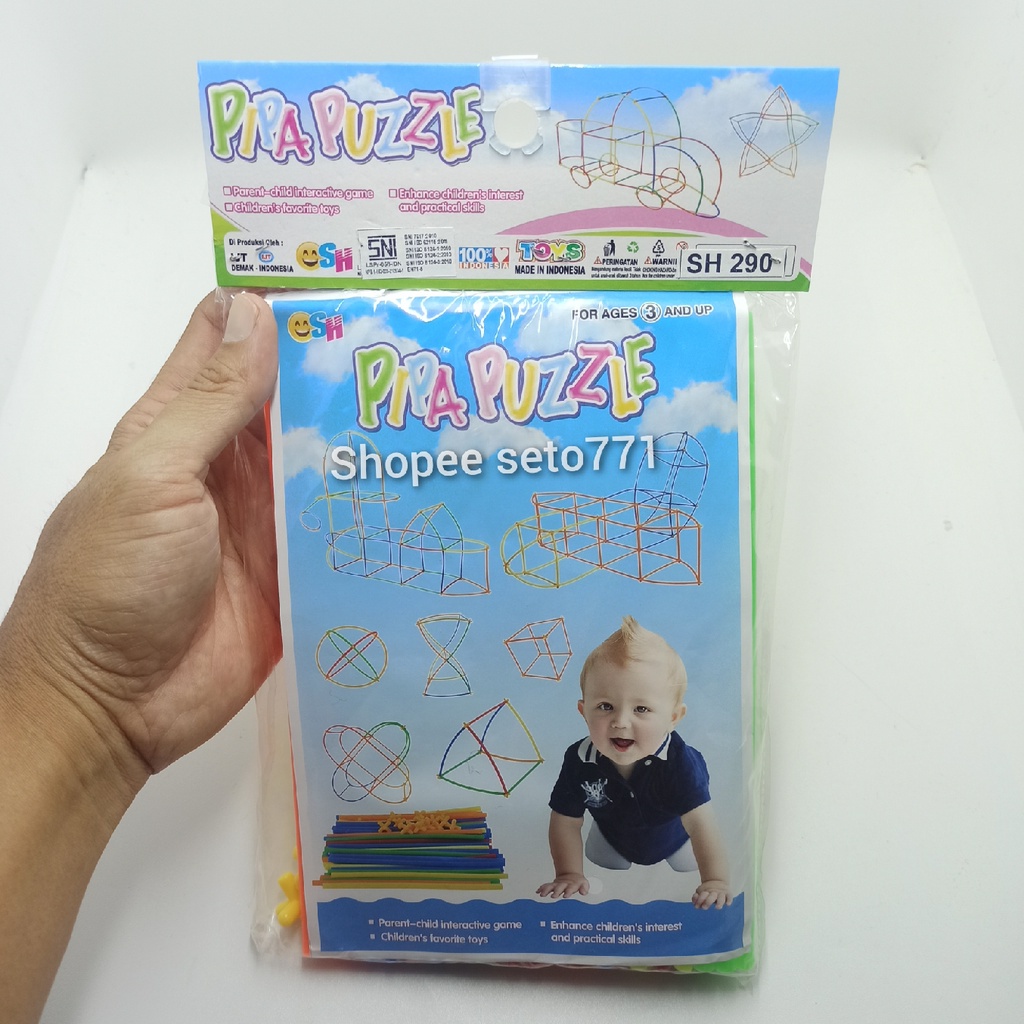 MAINAN PIPA PUZZLE SEDOTAN AJAIB BONGKAR PASANG RAKIT DIY