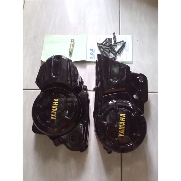 bak mesin rx king new hitam list gold koplit