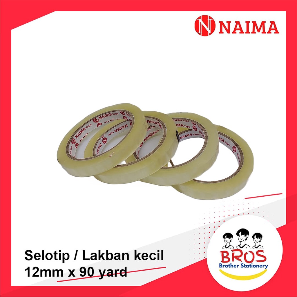 

HJK (12pcs) Selotip 12 MM x 90 Yard - ISOLASI Solatip Kecil 1/2 Inch x 90 Yard