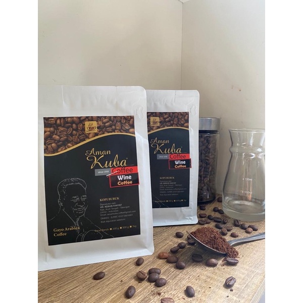 

(PAKET HEMAT ISI 2) Gayo Wine Coffee 2x250gr Aman Kuba Coffee