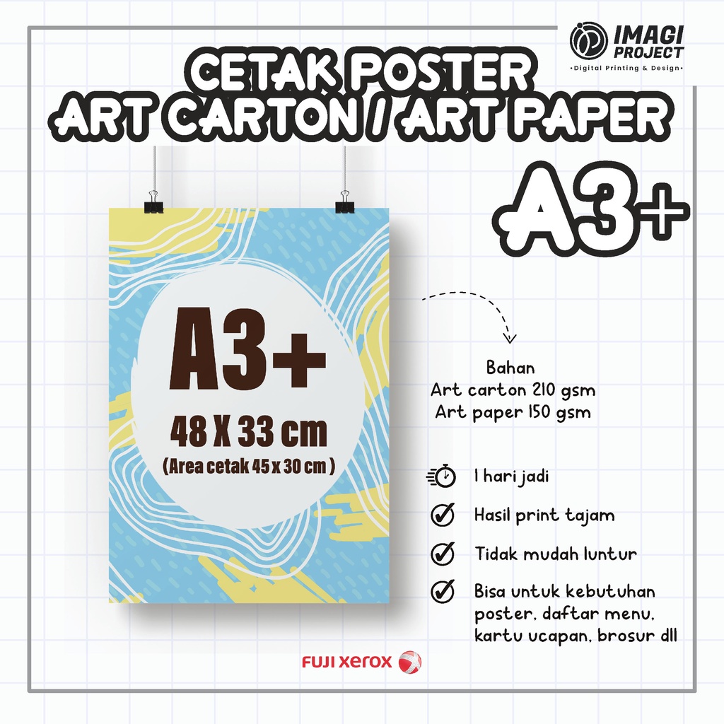 

CETAK A3+ PRINT ART | CARTON 210 | ART PAPER150 | THNKS CARD