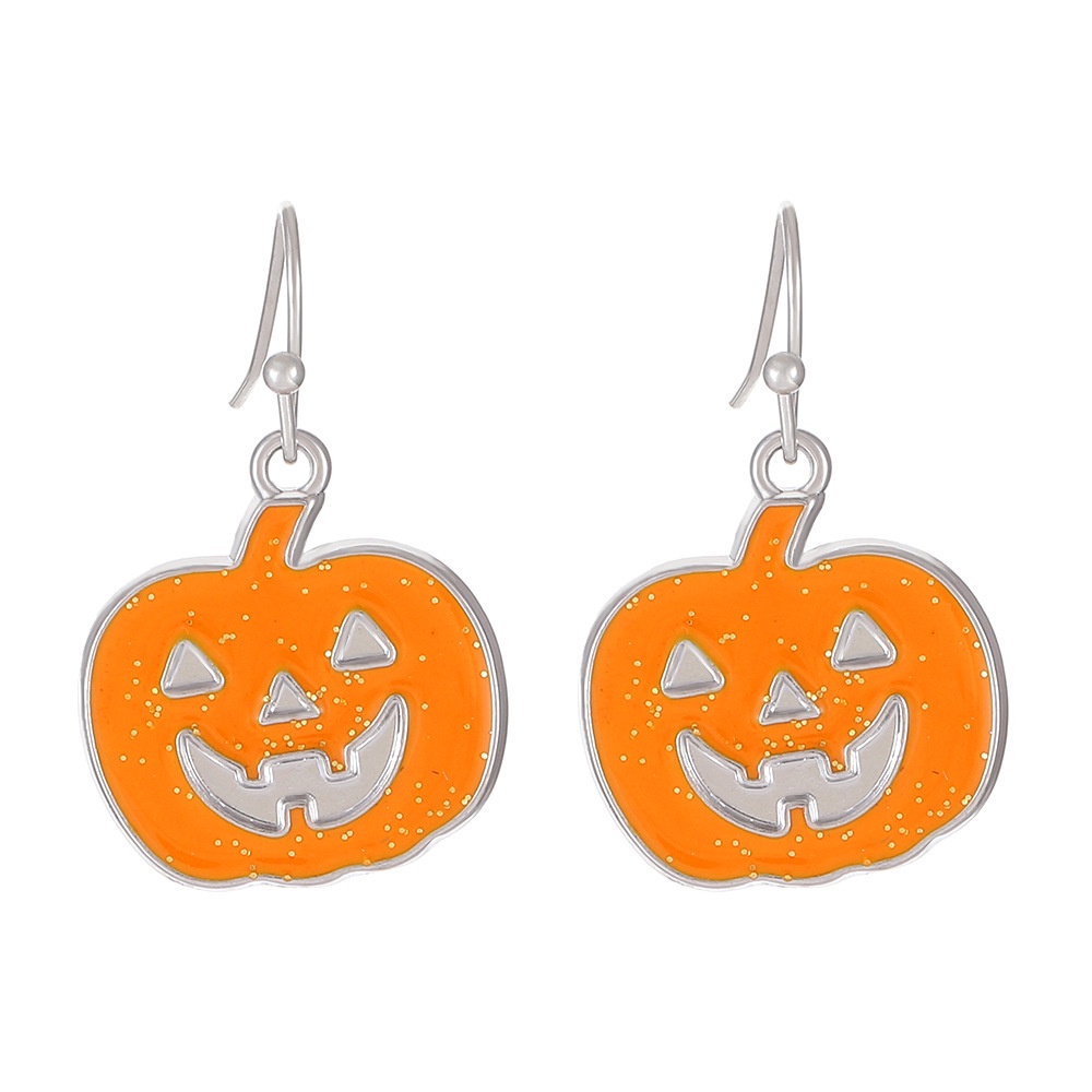 Anting Panjang Bentuk Labu Halloween Untuk Unisex