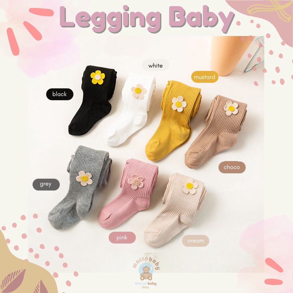 MBSS - LEGGING PRECIOUS FLO Legging tutup kaki bayi /legging bayi import motif bunga baru