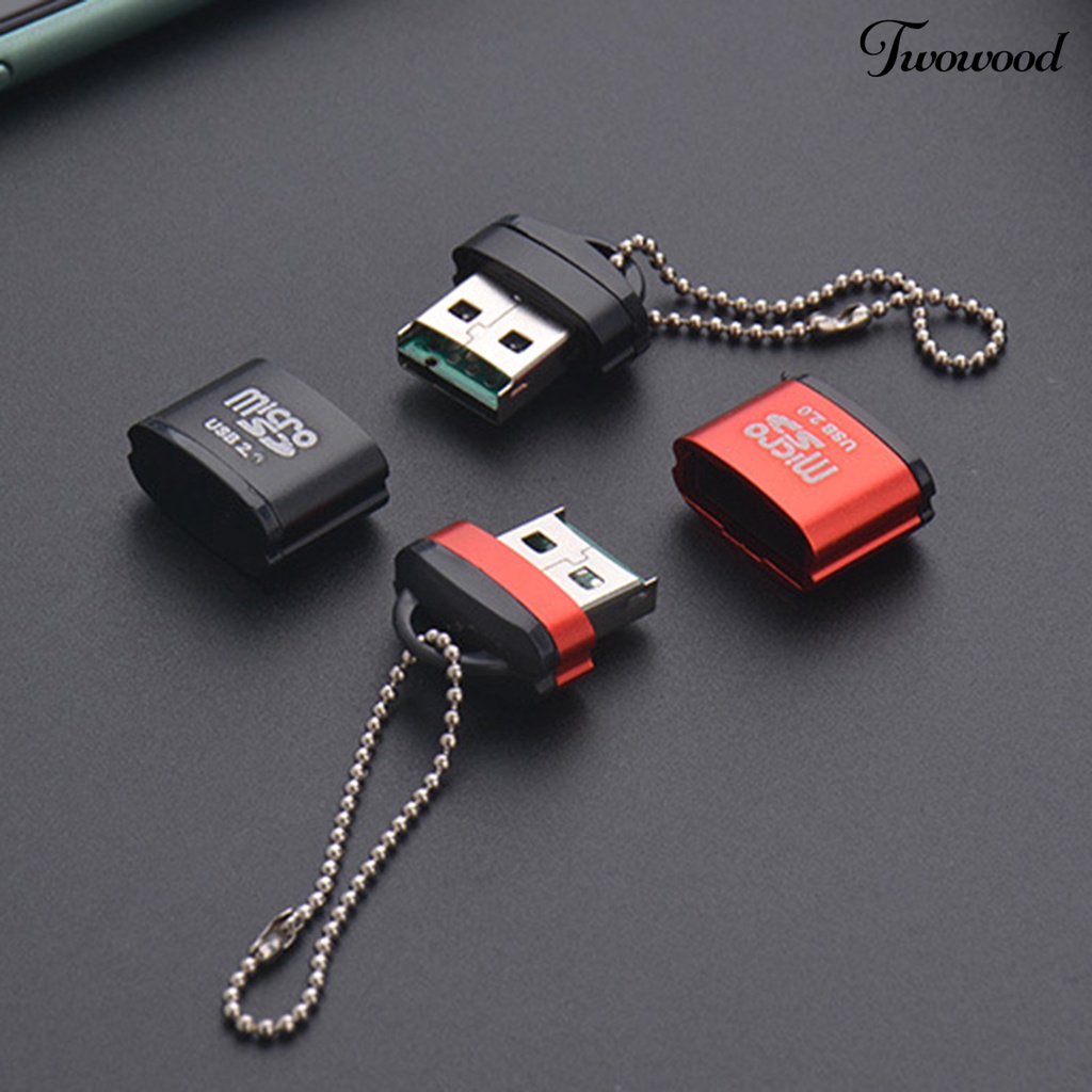 Twowood Card Reader TF USB Portable Bahan Aluminum Alloy Kecepatan Tinggi Untuk Komputer