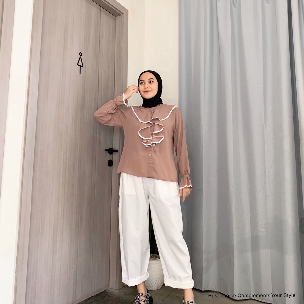 Rosaline Blouse Basic Atasan Wanita by Mahyra