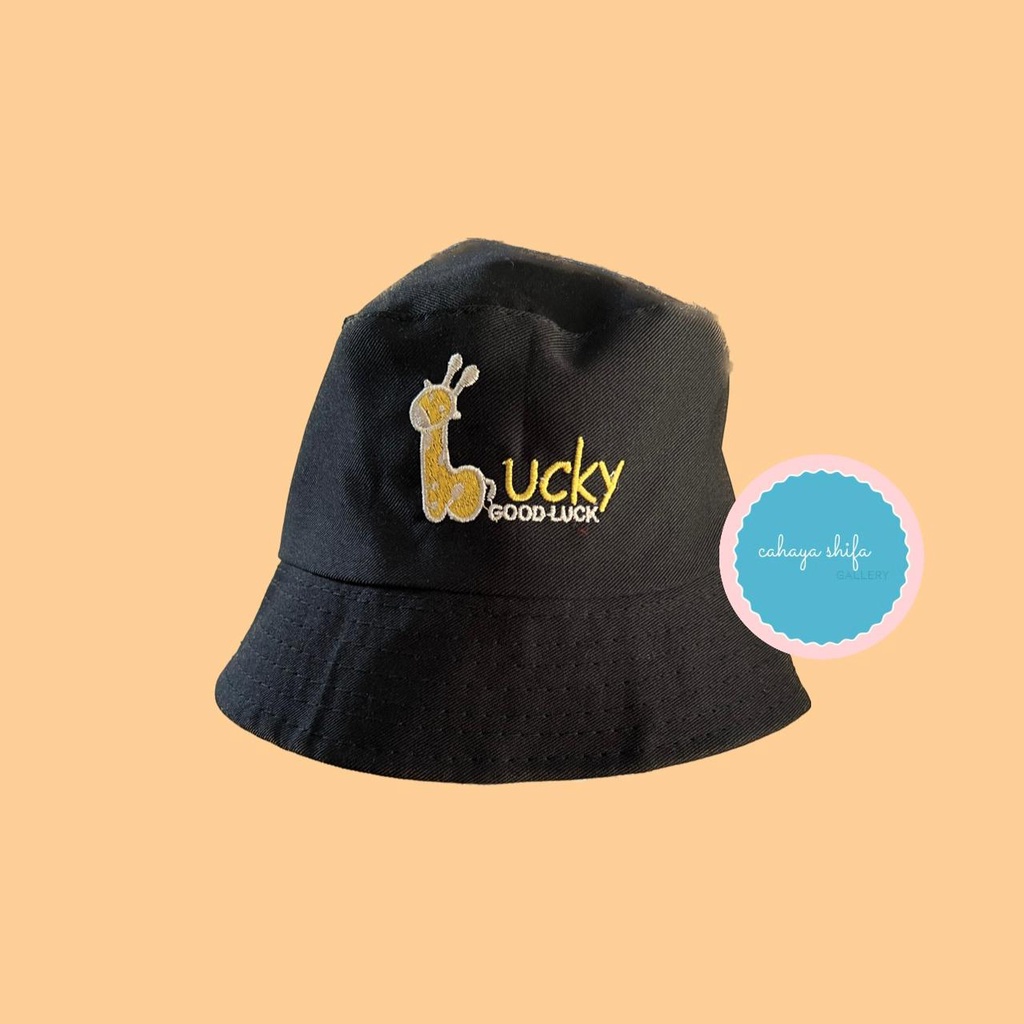 Topi Bucket Anak Bordir Good Lucky  / Bucket Anak Bordir Laki Laki dan Perempuan