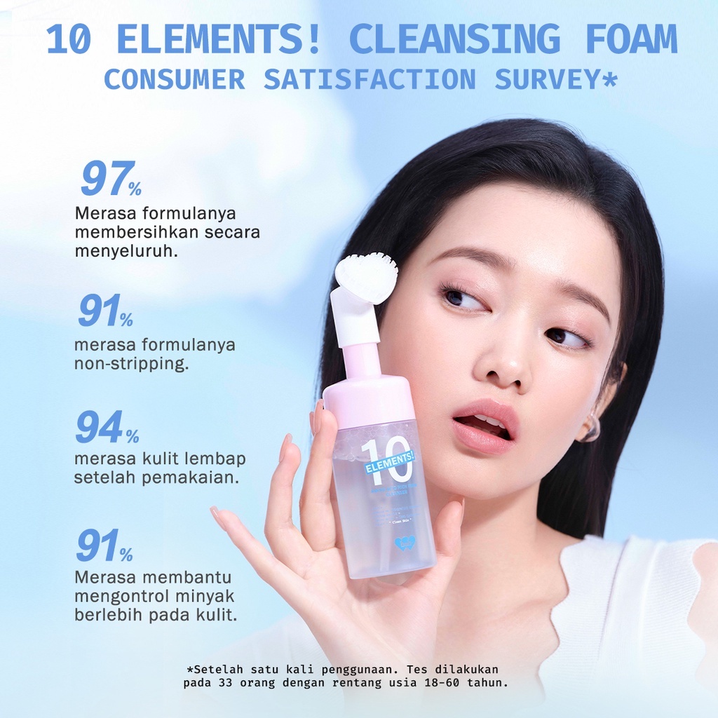 ❤ BELIA ❤ BARENBLISS 10 Elements! Amino Acid Rich Foam Cleanser 100ml | Sabun Cuci Muka Low pH Skin Barrier Protection | BNB Baren Bliss | BPOM