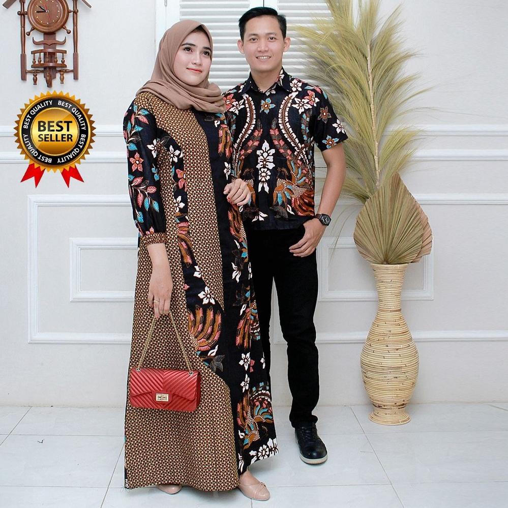 "KWA.18Oc22ᴴ" -batik couple -gamis batik couple -batik kapelan suami istri- batik couple pasangan - 