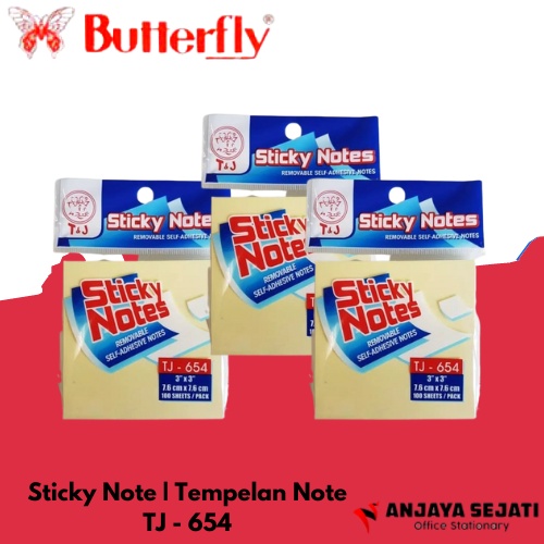 

Sticky Notes | T & J -654 | Tempelan Note | Kertas Penanda | Per-3pack